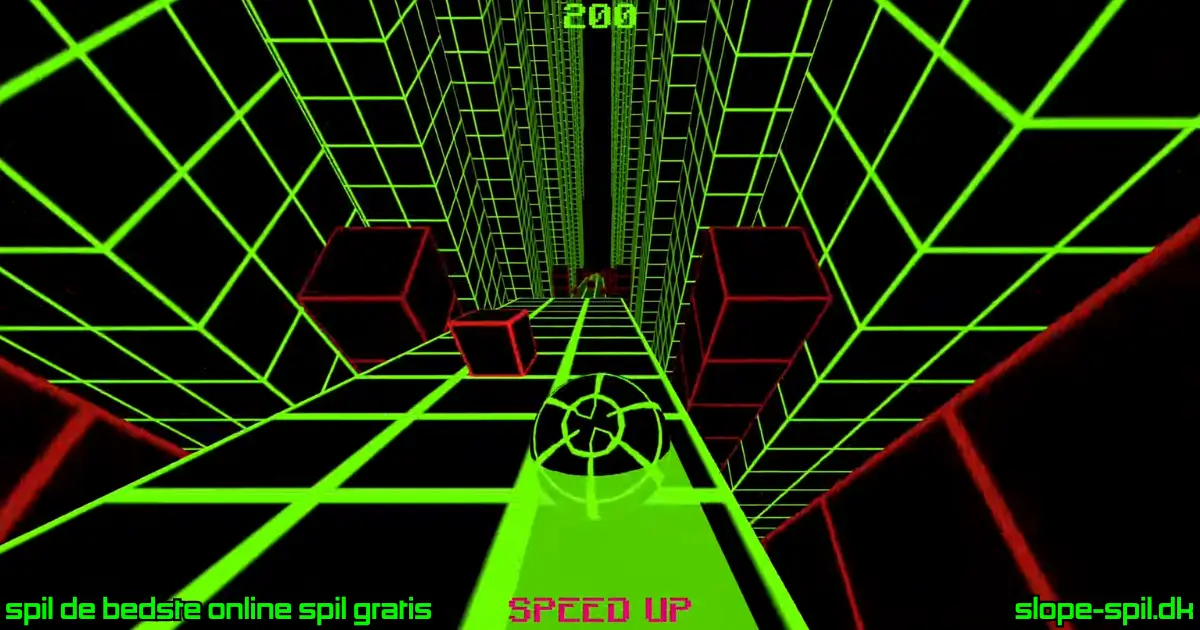 Slope Game speed pad med score 200 og ekstra fart