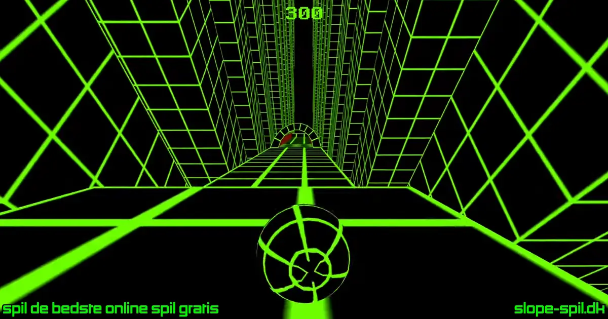 Slope spil bold der nærmer sig tunnel ved score 300