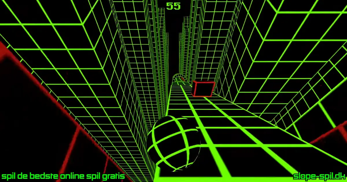 Slope spil bold der ruller på buet skråning med score 55